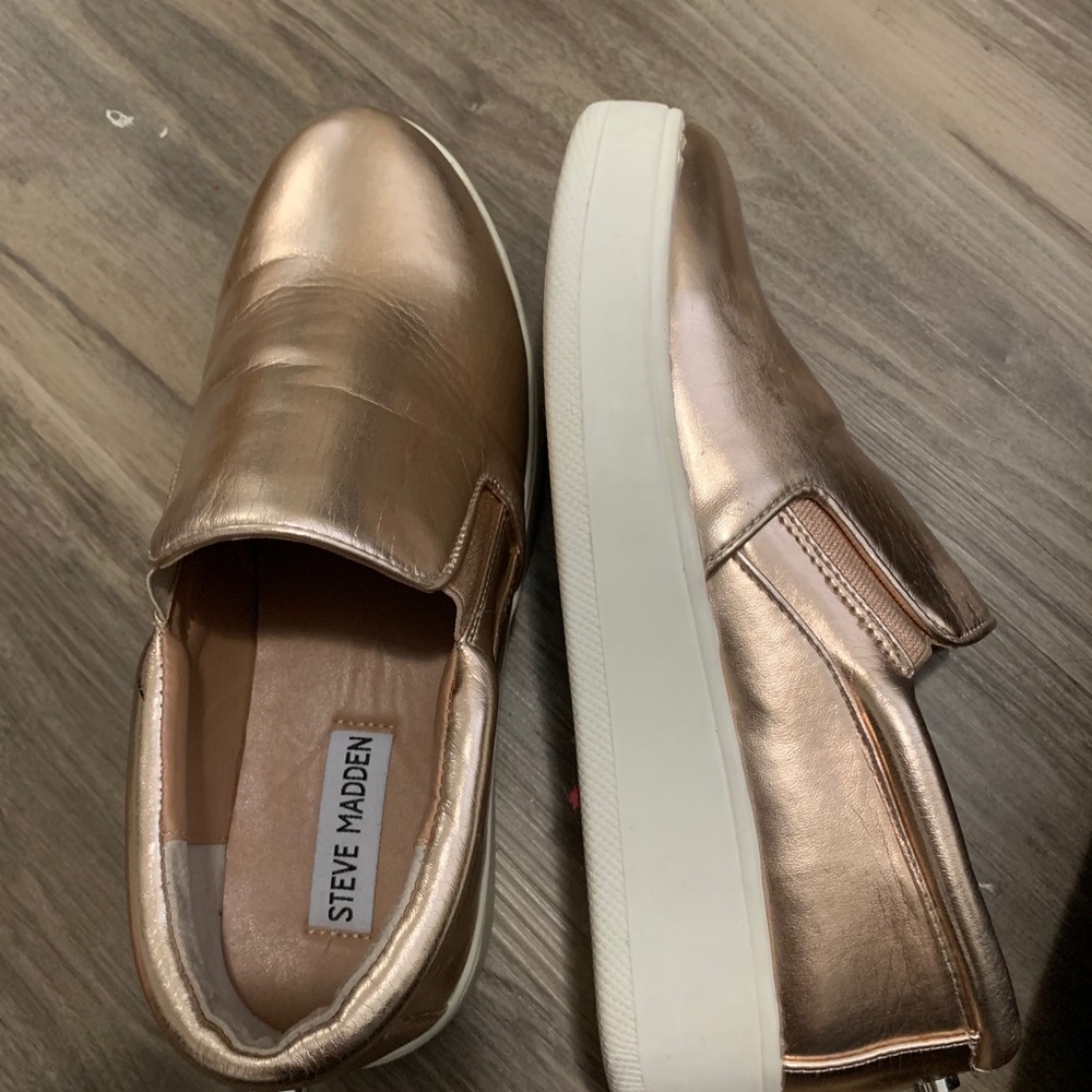 gold steve madden shoes